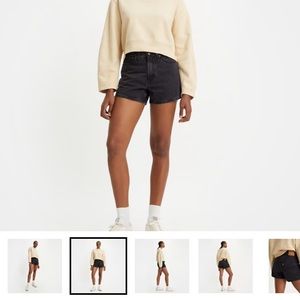 Levi’s High-Waisted Mom Shorts Black